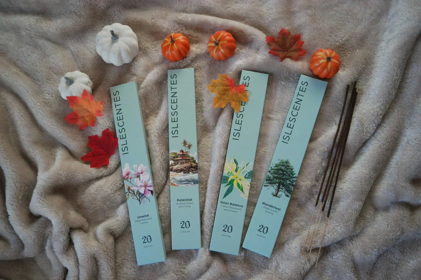 Islescentes fall aesthetic incense products collection to celebrate the season