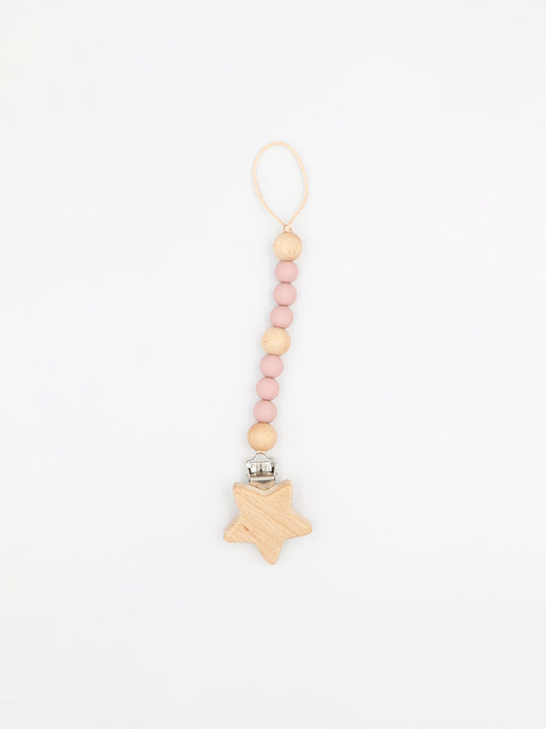 Stellar Eco-Friendly Silicone & Natural Beechwood Pacifier Clip