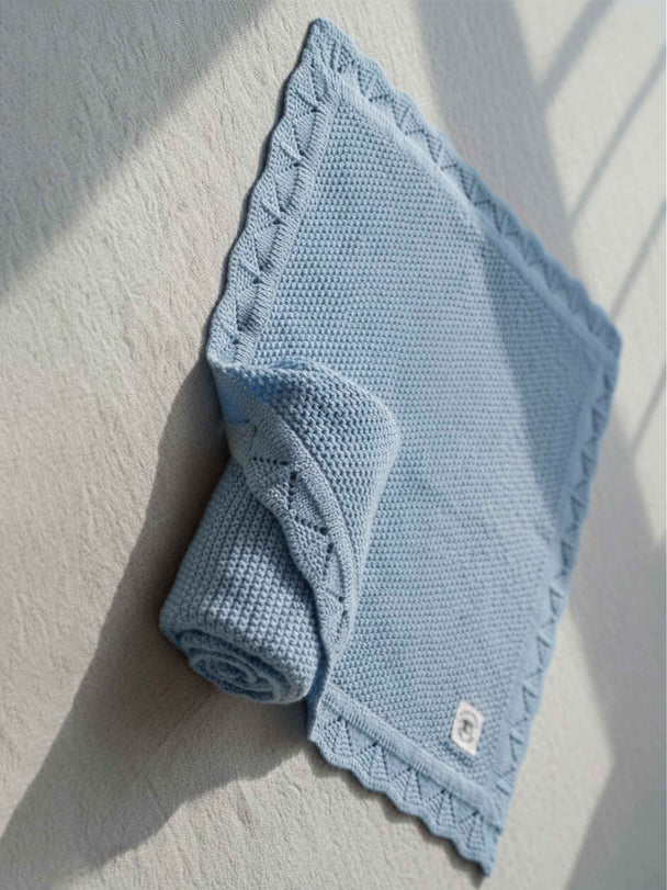 Heirloom Vintage Crochet Baby Blanket – 100% Breathable Cotton