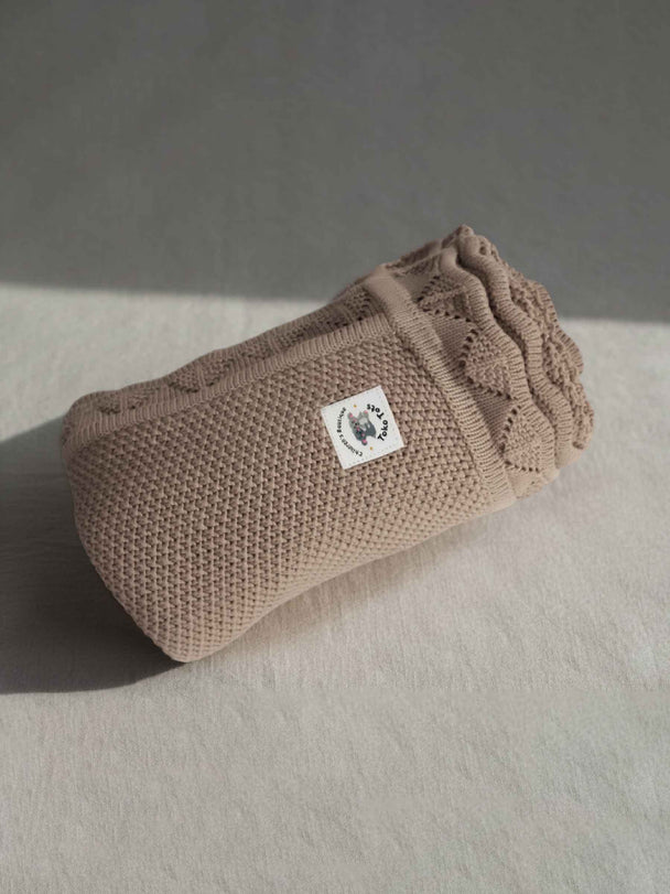 Heirloom Vintage Crochet Baby Blanket – 100% Breathable Cotton