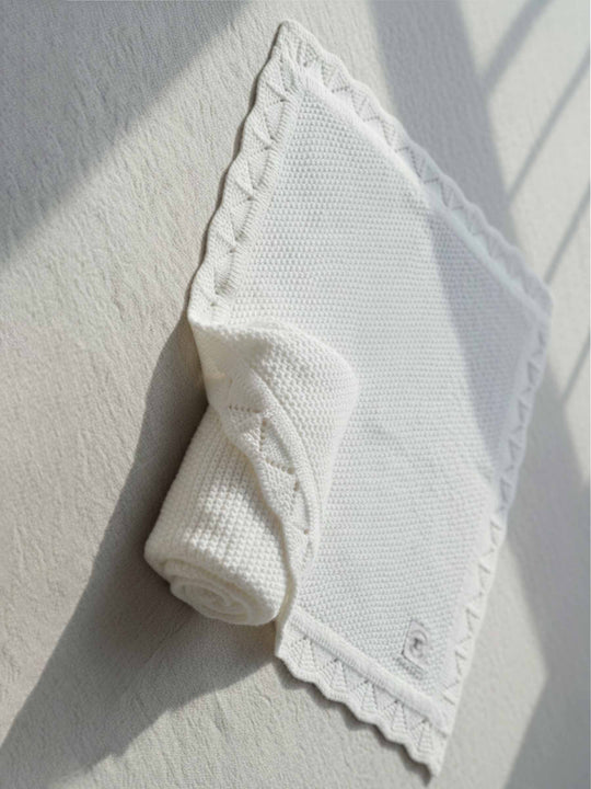 Heirloom Vintage Crochet Baby Blanket – 100% Breathable Cotton