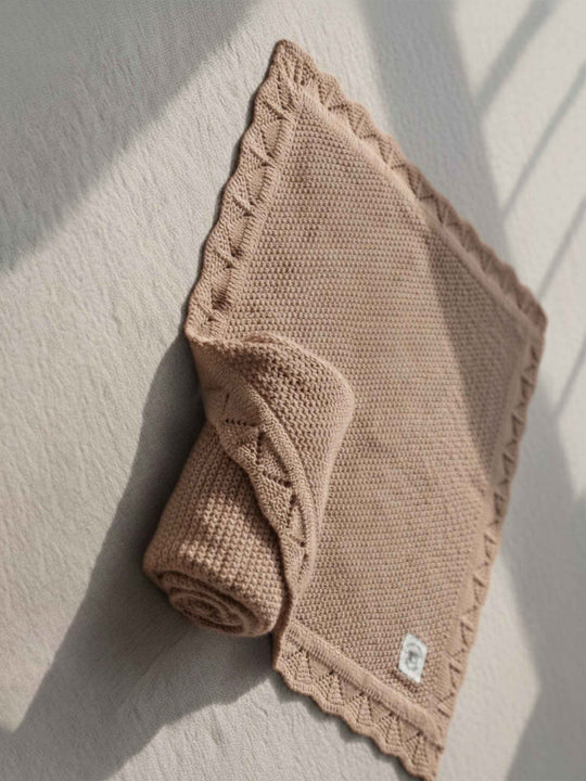 Heirloom Vintage Crochet Baby Blanket – 100% Breathable Cotton